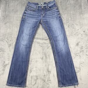 BKE Aiden Bootcut Jeans Womens 29R Medium Wash Stretch Buckle Denim Pants